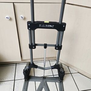 Magna Cart Steel Foldable Hand Truck with Telescoping Handle and 5" Rubber Wheel